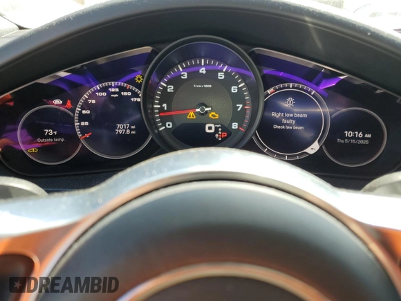 2022 Porsche Cayenne with VIN WP1AA2AY5NDA04335, listed as a Copart auction lot 57320915 with 7,017 mi miles and Salvage title. Bid and sale history available at DreamBid. Image 9.