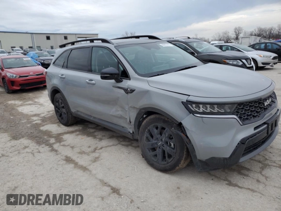 2023 Kia Sorento X-Line S with VIN 5XYRLDLC4PG224677, listed as a Copart auction lot 86957474 with 15,602 mi miles and Salvage Title. Bid and sale history available at DreamBid. Image 4.