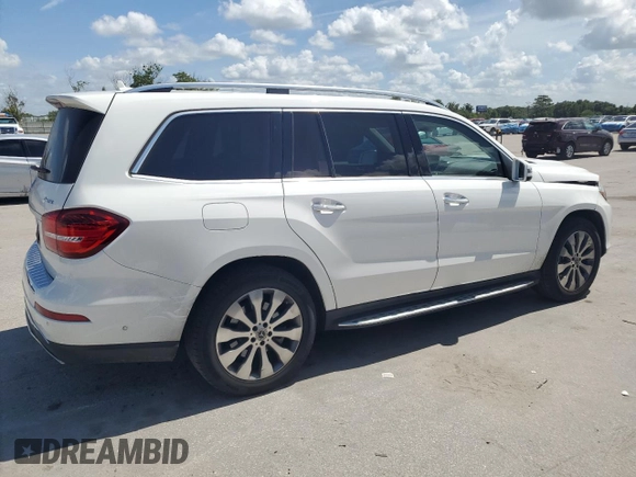 2017 Mercedes-Benz GLS 450 with VIN 4JGDF6EE7HA977726, listed as a Copart auction lot 60707555 with 117,993 mi miles and Salvage title. Bid and sale history available at DreamBid. Image 3.