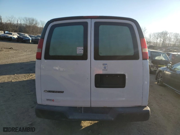 2009 Chevrolet Express Cargo Van with VIN 1GCFG15X491110333, listed as a Copart auction lot 88082765 with 77,188 mi miles and Salvage Title. Bid and sale history available at carsss.com. Image 6.