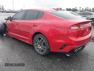 2022 Kia Stinger GT2 with VIN KNAE55LC2N6103531, listed as a IAAI auction lot 41710653 with 18,268 mi miles and . Bid and sale history available at DreamBid. Image 3.