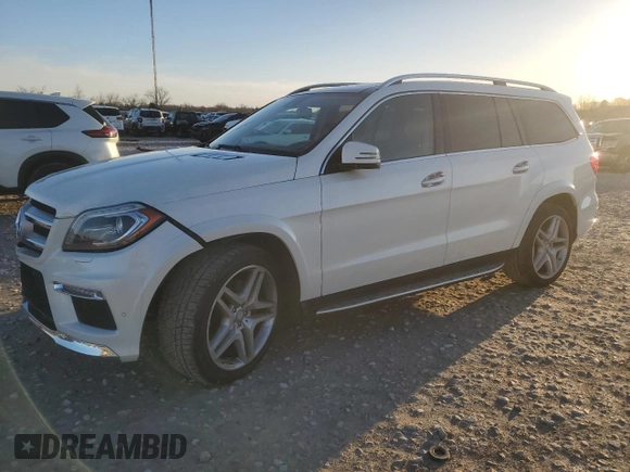 2015 Mercedes-Benz GL-Class GL 550 with VIN 4JGDF7DE9FA467835, listed as a Copart auction lot 83979504 with 108,098 mi miles and Salvage Title. Bid and sale history available at carsss.com. Image 1.