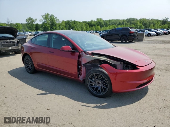 2025 Tesla Model 3 Long Range z VIN 5YJ3E1EAXSF937710, wystawiony jako Copart lot #59334705 z przebiegiem 2 666 mil mil oraz Szkoda całkowita • Salvage title. Historia ofert i sprzedaży dostępna na DreamBid. Obrazek 4.