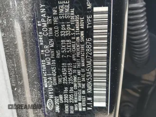 2021 Hyundai Kona Ultimate with VIN KM8K53A5XMU728876, listed as a Copart auction lot 78935024 with 36,198 mi miles and Salvage Title. Bid and sale history available at carsss.com. Image 15.