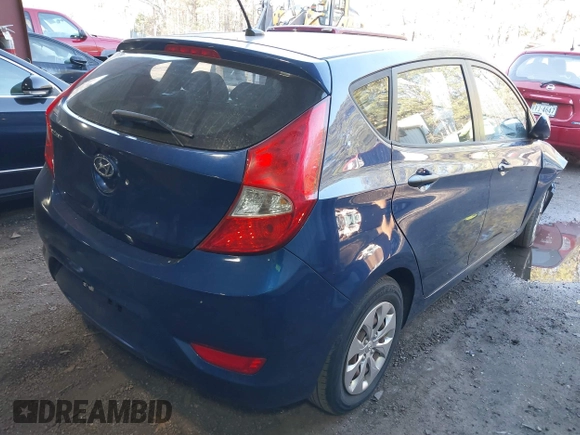 2015 Hyundai Accent GS with VIN KMHCT5AE6FU209512, listed as a IAAI auction lot 41876988 with 111,378 mi miles. Bid and sale history available at carsss.com. Image 4.