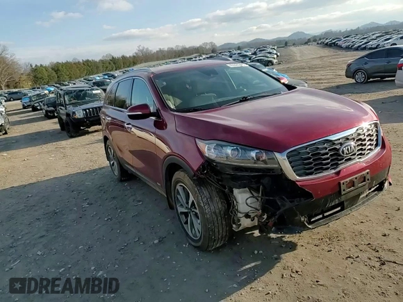 2019 Kia Sorento EX with VIN 5XYPHDA57KG458060, listed as a Copart auction lot 45328265 with 97,676 mi miles and Salvage Title. Bid and sale history available at DreamBid. Image 12.