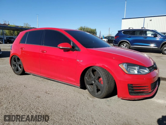 2016 Volkswagen GTI SE with VIN 3VW5T7AU8GM051306, listed as a Copart auction lot 67129154 with 67,149 mi miles and Salvage Title. Bid and sale history available at DreamBid. Image 4.