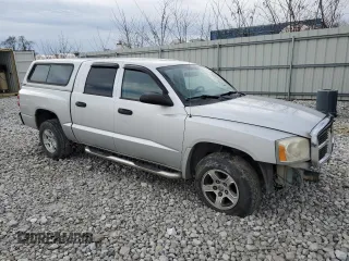 2007 Dodge Dakota SLT with VIN 1D7HW48P97S197684, listed as a Copart auction lot 86328944 with 122,969 mi miles and Salvage Title. Bid and sale history available at carsss.com. Image 4.