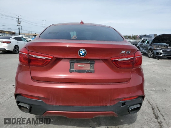 2017 BMW X6 xDrive50i with VIN 5UXKU6C53H0S99548, listed as a Copart auction lot 46370795 with 89,800 mi miles and Clean Title. Bid and sale history available at carsss.com. Image 6.