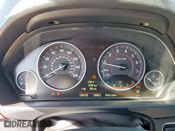 2013 BMW 3 Series 335i with VIN WBA3A9G57DNP36052, listed as a Copart auction lot 50204825 with 158,102 mi miles and Salvage title. Bid and sale history available at DreamBid. Image 9.