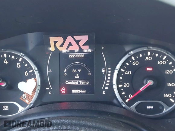 2020 Jeep Renegade Jeepster with VIN ZACNJBAB4LPL22263, listed as a IAAI auction lot 41999042 with 98,934 mi miles and . Bid and sale history available at DreamBid. Image 16.
