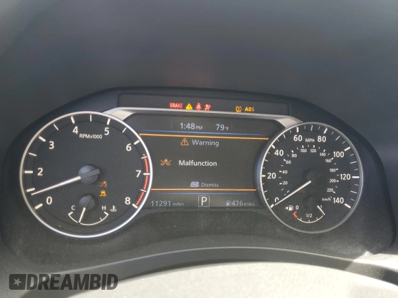 2025 Nissan Altima SR with VIN 1N4BL4CV6SN310132, listed as a Copart auction lot 53173665 with 11,291 mi miles and Clean Title. Bid and sale history available at DreamBid. Image 9.