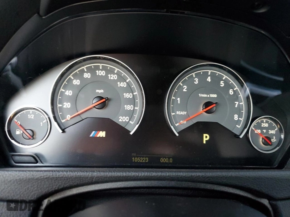 2015 BMW M3 with VIN WBS3C9C59FP805116, listed as a Copart auction lot 65659003 with 105,223 mi miles. Bid and sale history available at carsss.com. Image 9.
