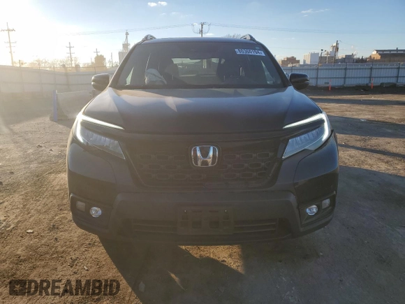 2021 Honda Passport Touring with VIN 5FNYF8H98MB019552, listed as a Copart auction lot 80360194 with 39,173 mi miles and Salvage Title. Bid and sale history available at carsss.com. Image 5.