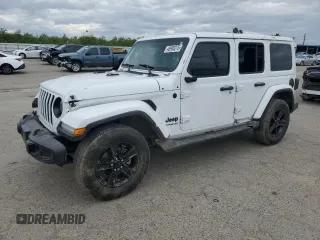 2020 Jeep Wrangler Unlimited Sahara with VIN 1C4HJXEN6LW254035, listed as a Copart auction lot 48900275 with 69,368 mi miles and Salvage Title. Bid and sale history available at carsss.com. Image 1.
