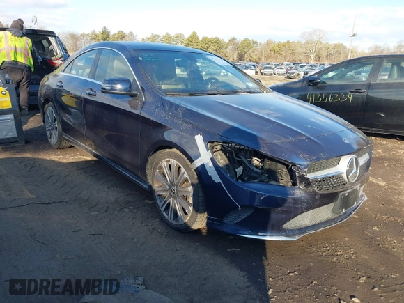 2019 Mercedes-Benz CLA 250 with VIN WDDSJ4GB7KN724834, listed as a IAAI auction lot 41397528 with 47,727 mi miles and . Bid and sale history available at DreamBid. Image 1.