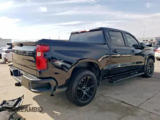 2024 Chevrolet Silverado 1500 Custom with VIN 3GCPABEK0RG245584, listed as a Copart auction lot 50540105 with 43,937 mi miles and Salvage Title. Bid and sale history available at DreamBid. Image 3.