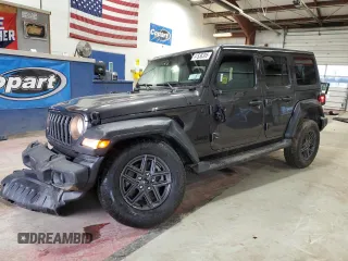 2024 Jeep Wrangler Sport S with VIN 1C4PJXDG7RW214828, listed as a Copart auction lot 47536305 with 4,519 mi miles and Salvage Title. Bid and sale history available at DreamBid. Image 1.