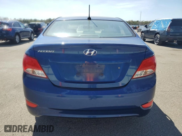 2015 Hyundai Accent GLS with VIN KMHCT4AE1FU905186, listed as a Copart auction lot 54892325 with 17,782 mi miles and Salvage Title. Bid and sale history available at DreamBid. Image 6.