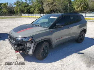 2024 Jeep Compass Trailhawk с VIN 3C4NJDDNXRT590322, выставлен на аукционе Copart как лот 47870985 с пробегом 13 232 миль миль и Списание • Salvage title. История ставок и продаж доступна на DreamBid. Изображение 1.
