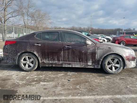 2014 Kia Optima LX with VIN 5XXGM4A71EG289837, listed as a IAAI auction lot 41418069 with 97,662 mi miles. Bid and sale history available at carsss.com. Image 13.