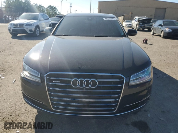2015 Audi A8 L 4.0T with VIN WAU32AFD5FN022074, listed as a Copart auction lot 44528875 with 127,377 mi miles and Salvage Title. Bid and sale history available at carsss.com. Image 5.