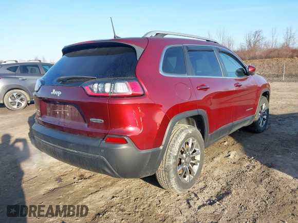 2019 Jeep Cherokee Latitude Plus with VIN 1C4PJMLB9KD410730, listed as a IAAI auction lot 41762344 with 82,097 mi miles and . Bid and sale history available at carsss.com. Image 4.