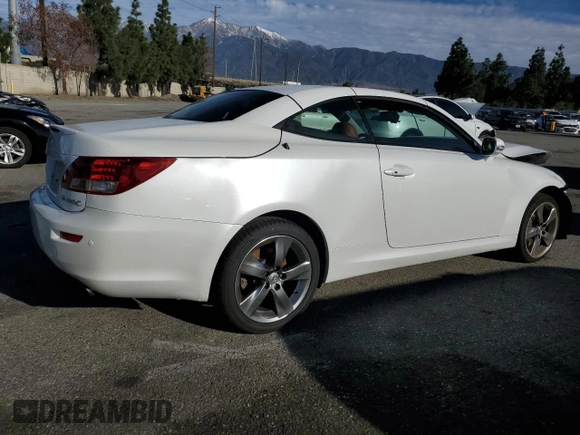 2011 Lexus IS 350 C z VIN JTHFE2C24B2506909, wystawiony jako Copart lot #45219735 z przebiegiem 116 426 mil mil oraz Szkoda całkowita • Salvage title. Historia ofert i sprzedaży dostępna na DreamBid. Obrazek 3.