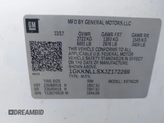 2018 GMC Acadia SLE with VIN 1GKKNLLSXJZ172269, listed as a IAAI auction lot 40901737 with 86,641 mi miles and . Bid and sale history available at DreamBid. Image 9.