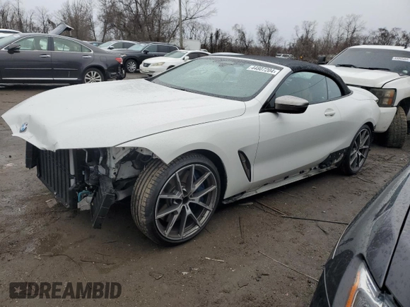 2019 BMW 8 Series M850i xDrive with VIN WBAFY4C58KBX39218, listed as a Copart auction lot 44807204 with 37,009 mi miles. Bid and sale history available at carsss.com. Image 1.