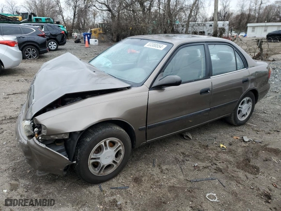 2000 Chevrolet Prizm with VIN 1Y1SK5283YZ425556, listed as a Copart auction lot 83388554 with 104,580 mi miles and Salvage Title. Bid and sale history available at carsss.com. Image 1.