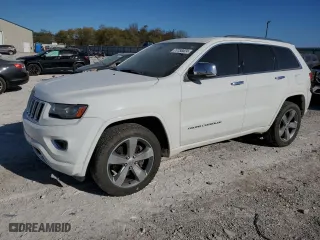 2014 Jeep Grand Cherokee Overland with VIN 1C4RJFCT5EC209981, listed as a Copart auction lot 77758524 with 156,270 mi miles and Salvage Title. Bid and sale history available at carsss.com. Image 1.