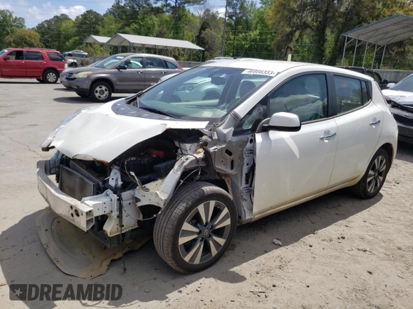 2016 Nissan LEAF S with VIN 1N4BZ0CP8GC308782, listed as a Copart auction lot 46808333 with 79,382 mi miles. Bid and sale history available at carsss.com. Image 1.