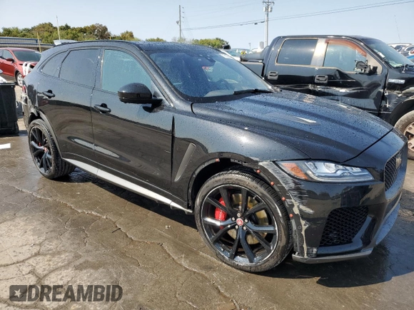 2020 Jaguar F-Pace SVR with VIN SADCZ2EE4LA660094, listed as a Copart auction lot 71012314 with 34,454 mi miles and Salvage Title. Bid and sale history available at DreamBid. Image 4.