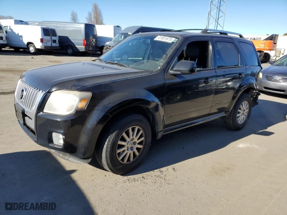 2010 Mercury Mariner Premier with VIN 4M2CN8H71AKJ24843, listed as a Copart auction lot 41851875 with 147,858 mi miles and Salvage Title. Bid and sale history available at carsss.com. Image 1.