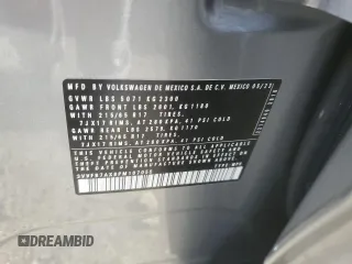 2023 Volkswagen Tiguan S с VIN 3VVFB7AX8PM107055, выставлен на аукционе Copart как лот 86706164 с пробегом 13 194 миль миль и Списание • Salvage title. История ставок и продаж доступна на DreamBid. Изображение 13.