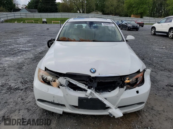 2007 BMW 3 Series 328i with VIN WBAVA33517KX81800, listed as a Copart auction lot 52684855 with 147,621 mi miles and Salvage Title. Bid and sale history available at carsss.com. Image 5.