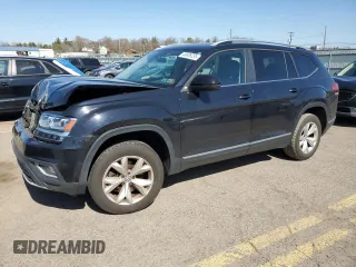 2018 Volkswagen Atlas 3.6L V6 SEL with VIN 1V2MR2CA3JC505648, listed as a Copart auction lot 48658235 with 68,455 mi miles and Salvage Title. Bid and sale history available at carsss.com. Image 1.
