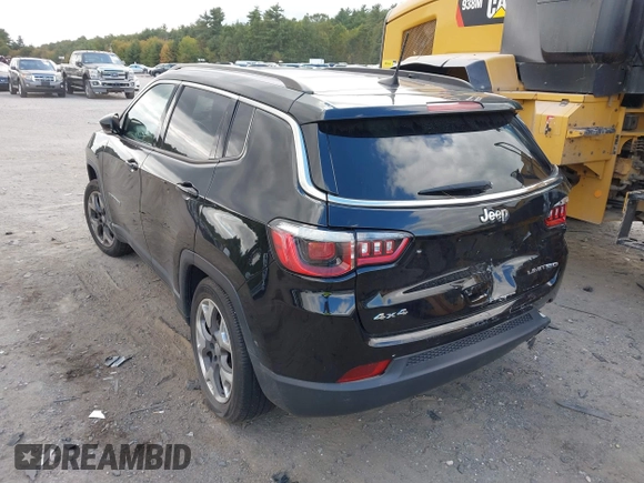 2020 Jeep Compass Limited with VIN 3C4NJDCB1LT209102, listed as a IAAI auction lot 40428626 with 54,103 mi miles and . Bid and sale history available at DreamBid. Image 3.