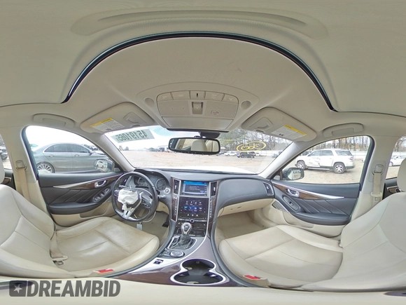 2018 Infiniti Q50 3.0t Luxe with VIN JN1EV7AP1JM354635, listed as a Copart auction lot 45191065 with 58,914 mi miles and Salvage Title. Bid and sale history available at carsss.com. Image 12.