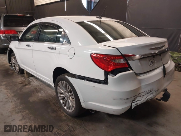2012 Chrysler 200 Limited with VIN 1C3CCBCG0CN308404, listed as a IAAI auction lot 42063337 with 104,493 mi miles and . Bid and sale history available at DreamBid. Image 3.