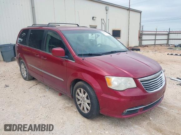 2014 Chrysler Town & Country Touring with VIN 2C4RC1BG9ER448555, listed as a IAAI auction lot 42112709 with 166,946 mi miles. Bid and sale history available at carsss.com. Image 1.
