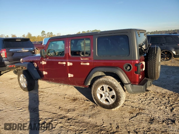 2021 Jeep Wrangler Unlimited Sport Altitude with VIN 1C4HJXDN7MW704830, listed as a Copart auction lot 84948044 with 42,321 mi miles and Salvage title. Bid and sale history available at DreamBid. Image 2.