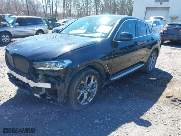 2022 BMW X4 xDrive30i with VIN 5UX33DT01N9K26959, listed as a IAAI auction lot 41835053 with 39,685 mi miles. Bid and sale history available at carsss.com. Image 2.