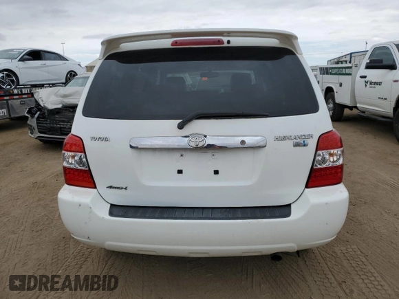 2007 Toyota Highlander Hybrid w/3rd Row with VIN JTEEW21A870035060, listed as a Copart auction lot 76967454 with 188,249 mi miles and Clean Title. Bid and sale history available at carsss.com. Image 6.