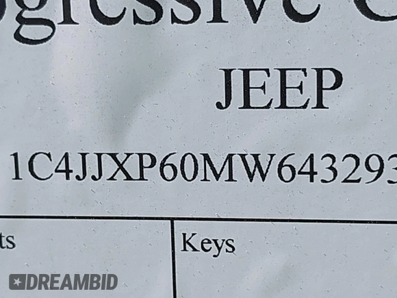 2021 Jeep Wrangler Unlimited Sahara z VIN 1C4JJXP60MW643293, wystawiony jako IAAI lot #42276393 z przebiegiem Nie podano mil oraz . Historia ofert i sprzedaży dostępna na DreamBid. Obrazek 9.