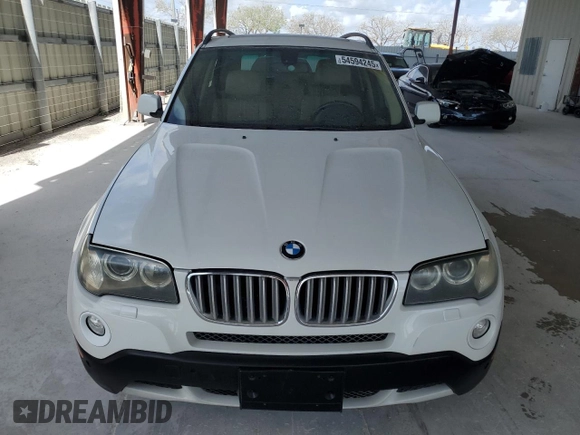 2008 BMW X3 3.0si with VIN WBXPC93488WJ10833, listed as a Copart auction lot 54594245 with 158,956 mi miles and Clean Title. Bid and sale history available at carsss.com. Image 5.