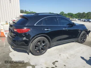 2016 Infiniti QX70 with VIN JN8CS1MU5GM671150, listed as a Copart auction lot 52482345 with 138,204 mi miles and Salvage title. Bid and sale history available at DreamBid. Image 3.
