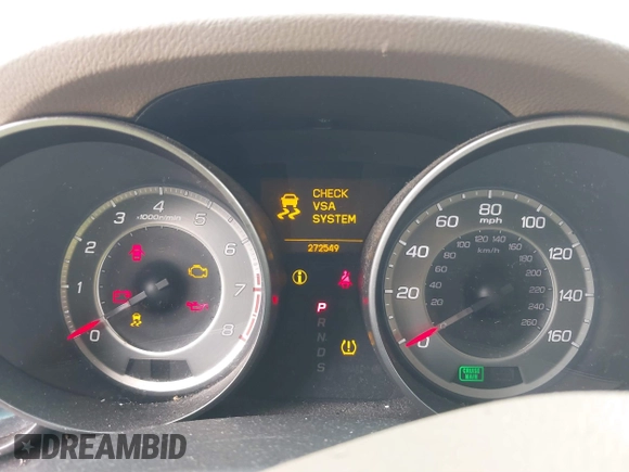 2013 Acura MDX Tech Pkg with VIN 2HNYD2H39DH513891, listed as a IAAI auction lot 41491200 with 272,549 mi miles. Bid and sale history available at carsss.com. Image 7.