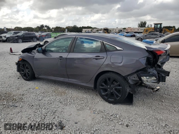 2021 Honda Civic Sport with VIN 19XFC2F8XME000756, listed as a Copart auction lot 51040935 with 40,560 mi miles and Non Repairable. Bid and sale history available at DreamBid. Image 2.